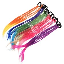  12 Pezzi Dreadlock Corda per Capelli Treccia Extension per Donna Bambini Colorati