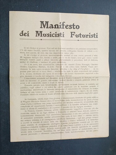 Manifesto dei musicisti - manifesto,