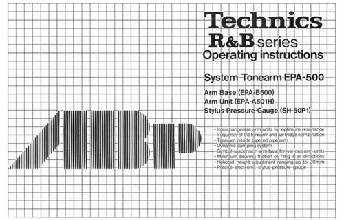 Technics epa 500 - epa-500, braccio