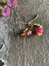 orecchini in radice di rubino