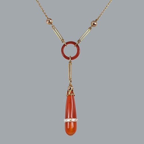 Collana art decò corniola - collana,