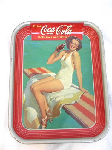 Vassoio coca cola vintage 1939 - coca-cola,