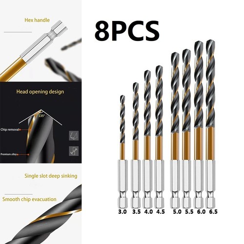 8pcs hss titanio rivestito - 8pcs,