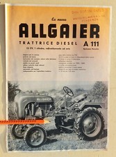 ALLGAIER TRATTRICE DIESEL A 111 SYSTEMA PORSCHE VOLANTINO  PUBBLICITARIO