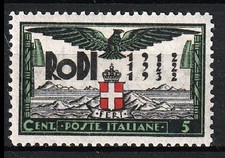Italia-Colonie 1932 Egeo Ventennale-Decennale Occ. Fascista 5c Mnh**. Sassone 65