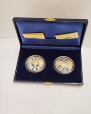 Coppia monete 10 franchi argento puro commemorative Campionato mondiale Francia