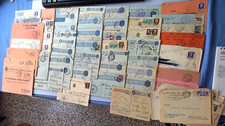 LOTTO CARTACEO 59 PEZZI FRANCHIGIE ,BIGLIETTI E BUSTE POSTA MILITARE WW2