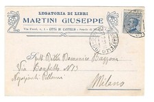 CITTA' DI CASTELLO - PUBBLICITARIA LEGATORIA LIBRI MARTINI FP VIAGGIATA 1922