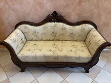 DIVANO A BARCA STILE LUIGI FILIPPO IN LEGNO INTAGLIATO XIX SECOLO