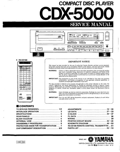 Manuale servizio per yamaha - di,
