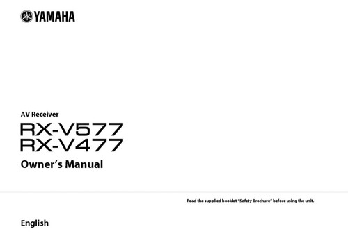 Yamaha v477 v577 - yamaha, rx-v477