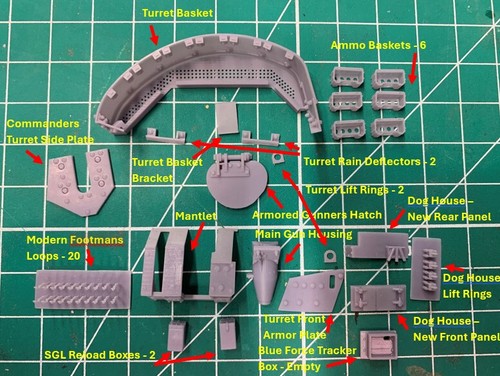 Set dettagli torretta - , tamiya