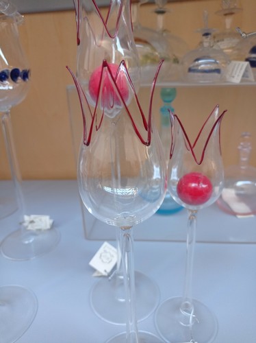 Candelabro vetro rosso - vetro, o
