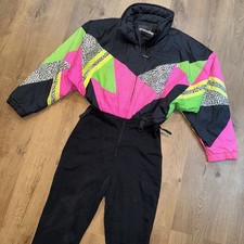 Tuta da sci Snuggler anni 80 pezzo unico tuta da neve vintage bavaglino neve leggings retrò donna 6