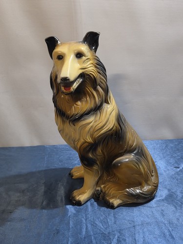 Scultura statua cane - statua, collie