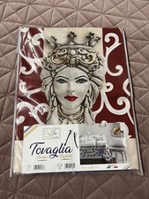 Tovaglia Tavolo Nuova Oro Tre Teste Di Moro Cotone Copritavolo Biancheria