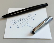 ANTICA PENNA STILOGRAFICA Parker 17 color NERO ARGENTO anni 60 OLD FOUNTAIN PEN