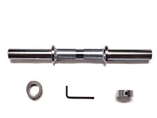 NB MANUBRIO PESI PALESTRA 37 CM   BER 37  CROMATO CON GHIERE D 25 MM .