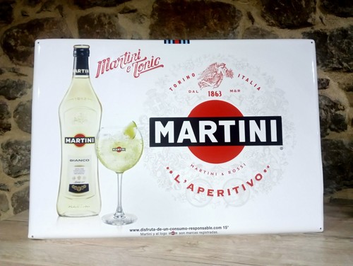 Insegna smaltata martini 50x70 - martini,