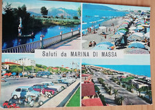 CARTOLINA ITALIA 1955 SALUTI DA MARINA DI MASSA VEDUTINE ITALY POSTCARD