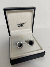Gemelli Montblanc Meisterstück 116664 Polsini Cufflink Acciaio Onice Nero Uomo