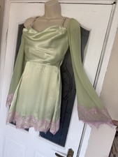 Abito in pizzo rosa e lime