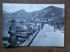 Vecchia foto cartolina d epoca di Salerno Lungomare Bar spiaggia barche giardini