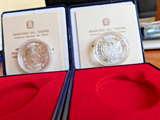 REPUBBLICA - LOTTO (2) DI 2 MONETE COMMEMORATIVE - FDC ARGENTO