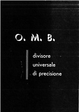 O.M.B. Divisore universale di precisione Manuale uso e manutenzione PDF