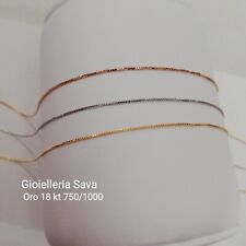 ? Bellissimo Bracciale a Scelta Maglia Veneziana cm 18.5 in oro 750 18 kt 