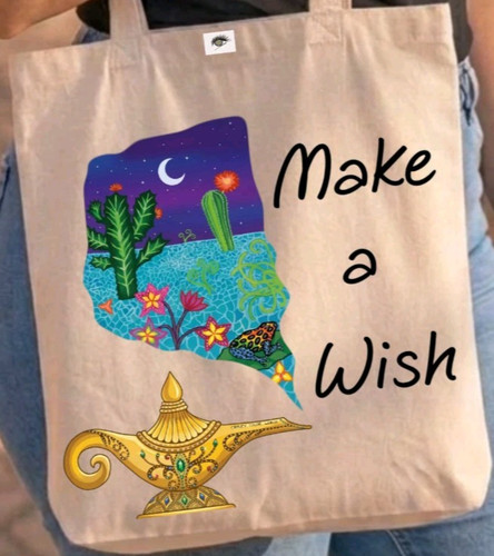 Tote bag make wish lampada - tote, a