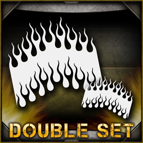 Flames aerografo stencil - flames,