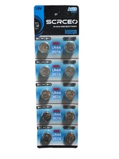 10 BATTERIE PILE A BOTTONE LR44 AG13 LR1154 A76 PILA  ALCALINE 1.5 V LR 44 AG 13