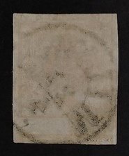 Francobollo Lombardo Veneto 5 cent 1850 recto verso controstampa capovolta n. 13