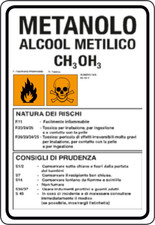 ADESIVO informazioni METANOLO mm 200x300 