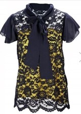 Denny Rose BLUSA pizzo doppia
