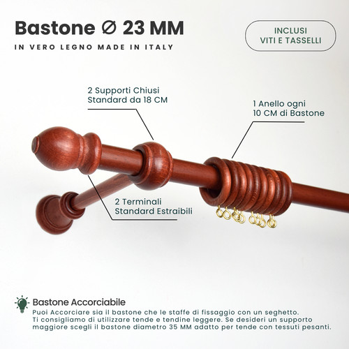 Bastoni per tende - bastoni, di
