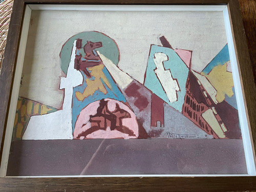 Quadro tempera cartoncino - su,