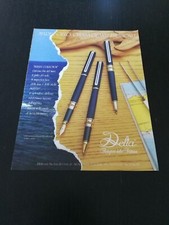 1994 DELTA BREZZA STILOGRAFICA PENNA ORO ARGENTO PENNINO VINTAGE PUB  AD 