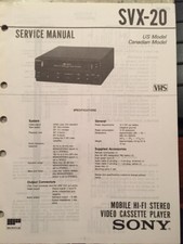 Sony svx vhs - sony,