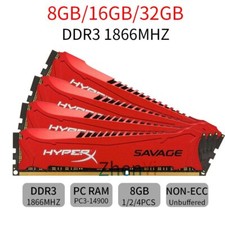 32Go 16GO 8Go DDR3 PC3-14900 1866MHz CL11 DIMM Mémoire RAM pour HyperX SAVAGE FR