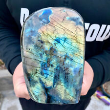 Pietra grezza labrador naturale 3,6 libbre arcobaleno pietra lucida lucida restauro Reiki