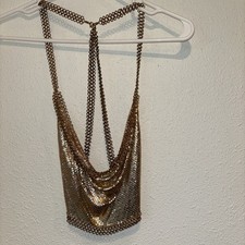 Top in maglia di catena rete