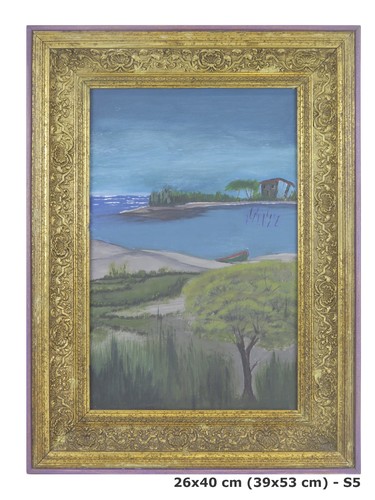 Quadro olio paesaggio - paesaggio, mare