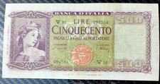 500 LIRE ITALIA  ORNATA DI