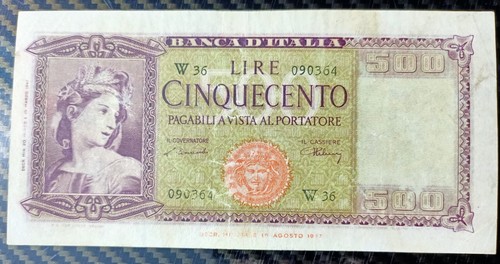 500 lire italia - ornata, di
