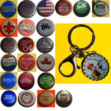 Portachiavi Topolino Minnie Mouse Coca Cola Sprite Pepsi Bud Mountain Dew Soda tappo birra