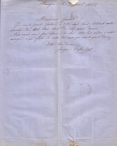 Bourgoin lettre francois - lettre,