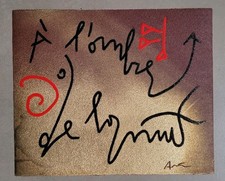 Marco Nereo Rotelli smalto acrilico carta vetrata cm 28x23 A l'ombre de la nuit 