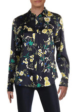 Top donna Ralph Lauren Fanella stampa floreale colletto bottoni taglia large